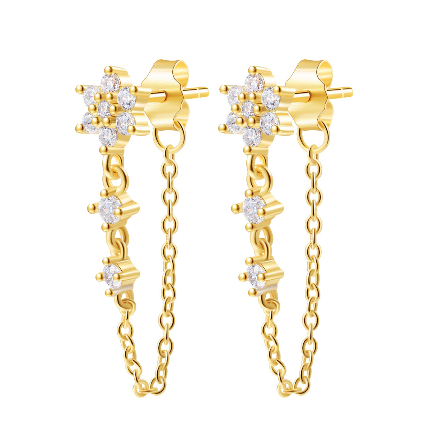 De Bloom Chain Studs