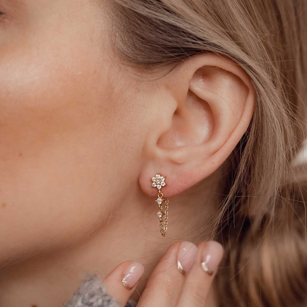 De Bloom Chain Studs