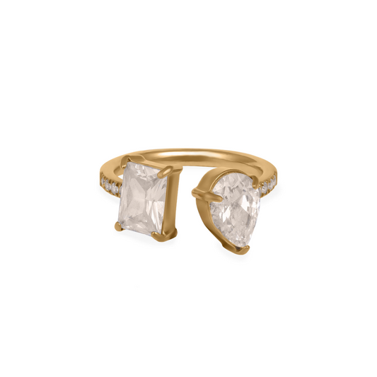 De Dual Cut Elegance Ring