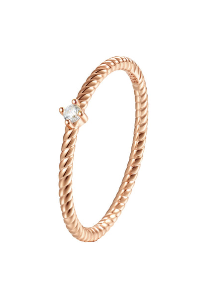 De Gemstone Twist Ring