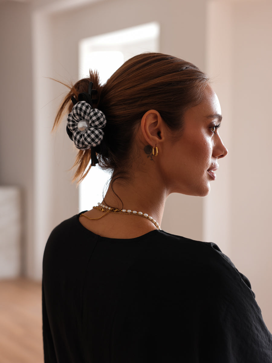 De Pearl Floral Haarclip