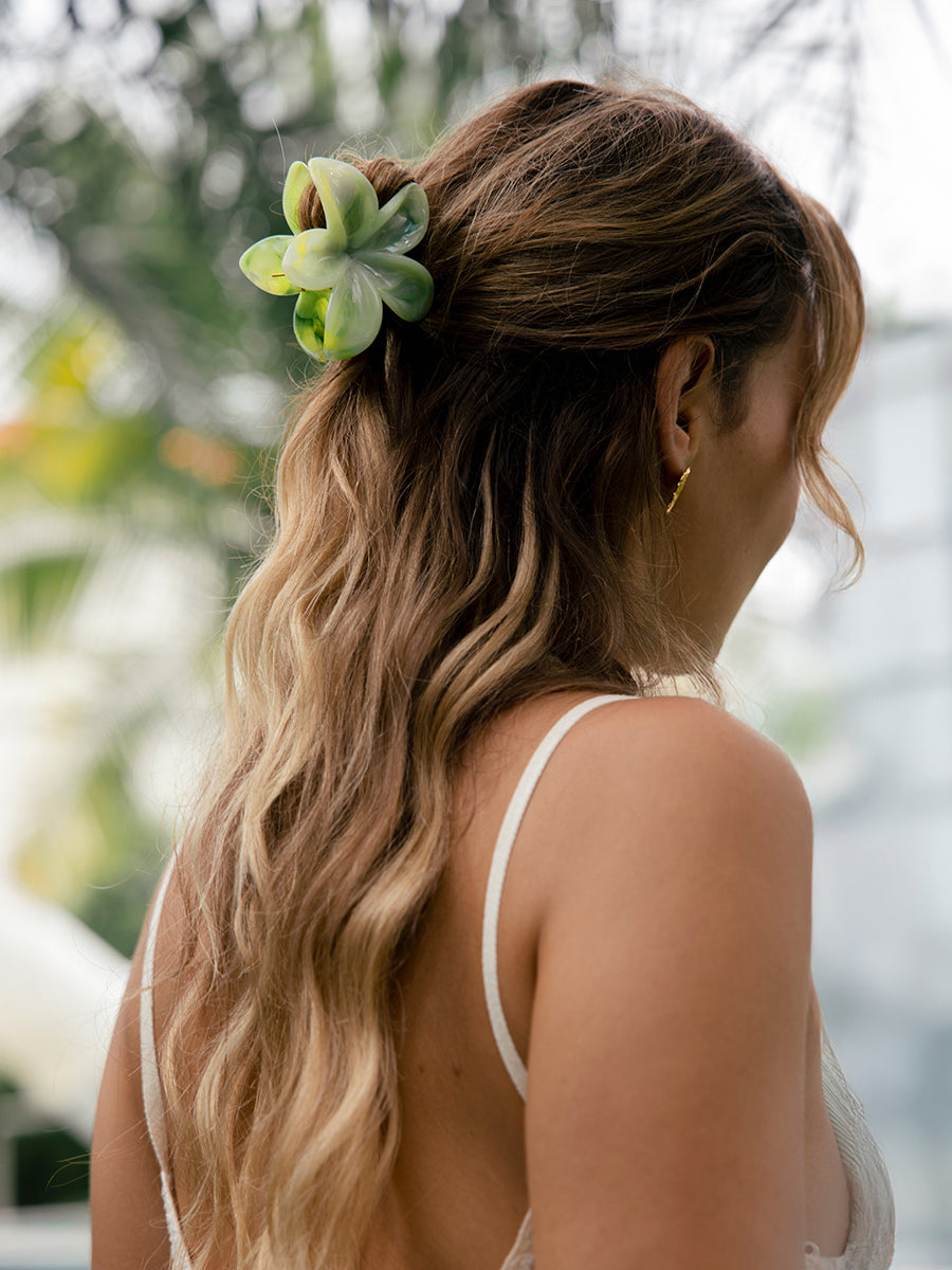 De Pastel Petal Haarclip – Groen