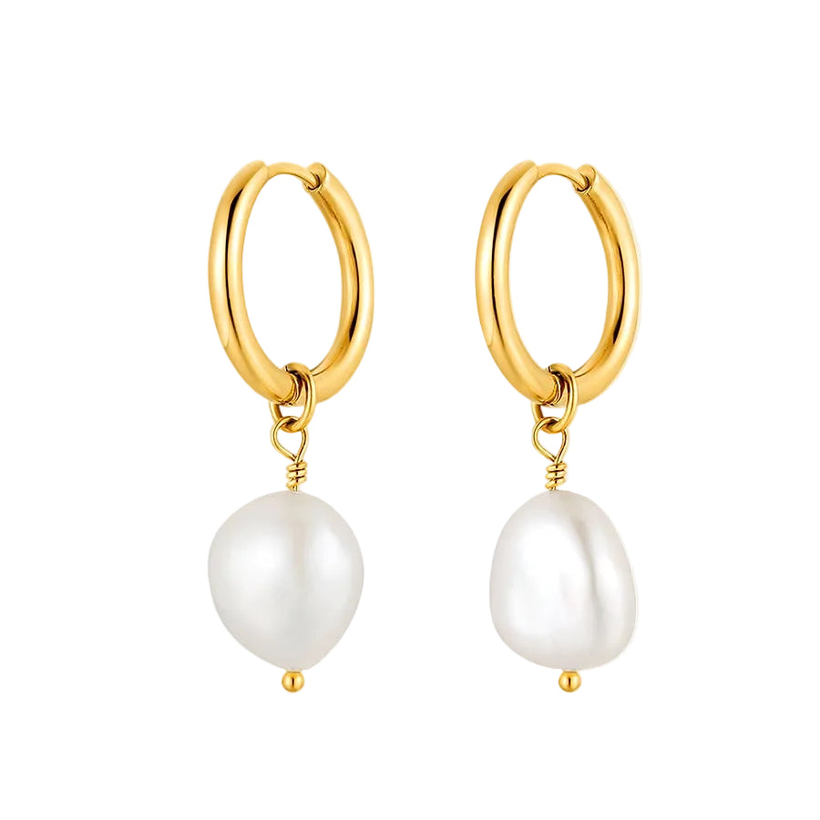De Modern Pearl Hoops