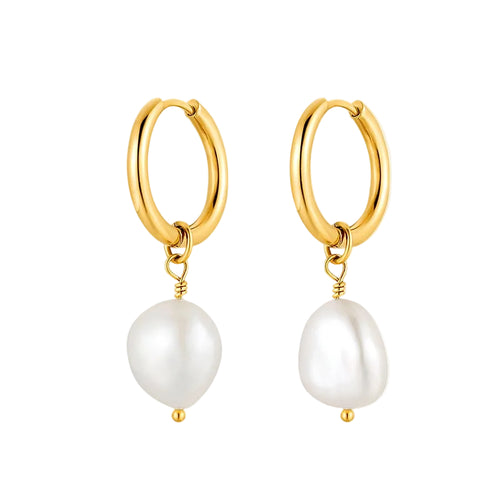 De Modern Pearl Hoops