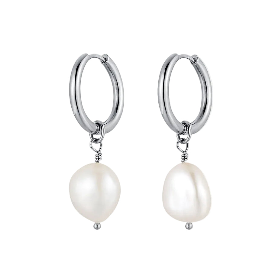 De Modern Pearl Hoops