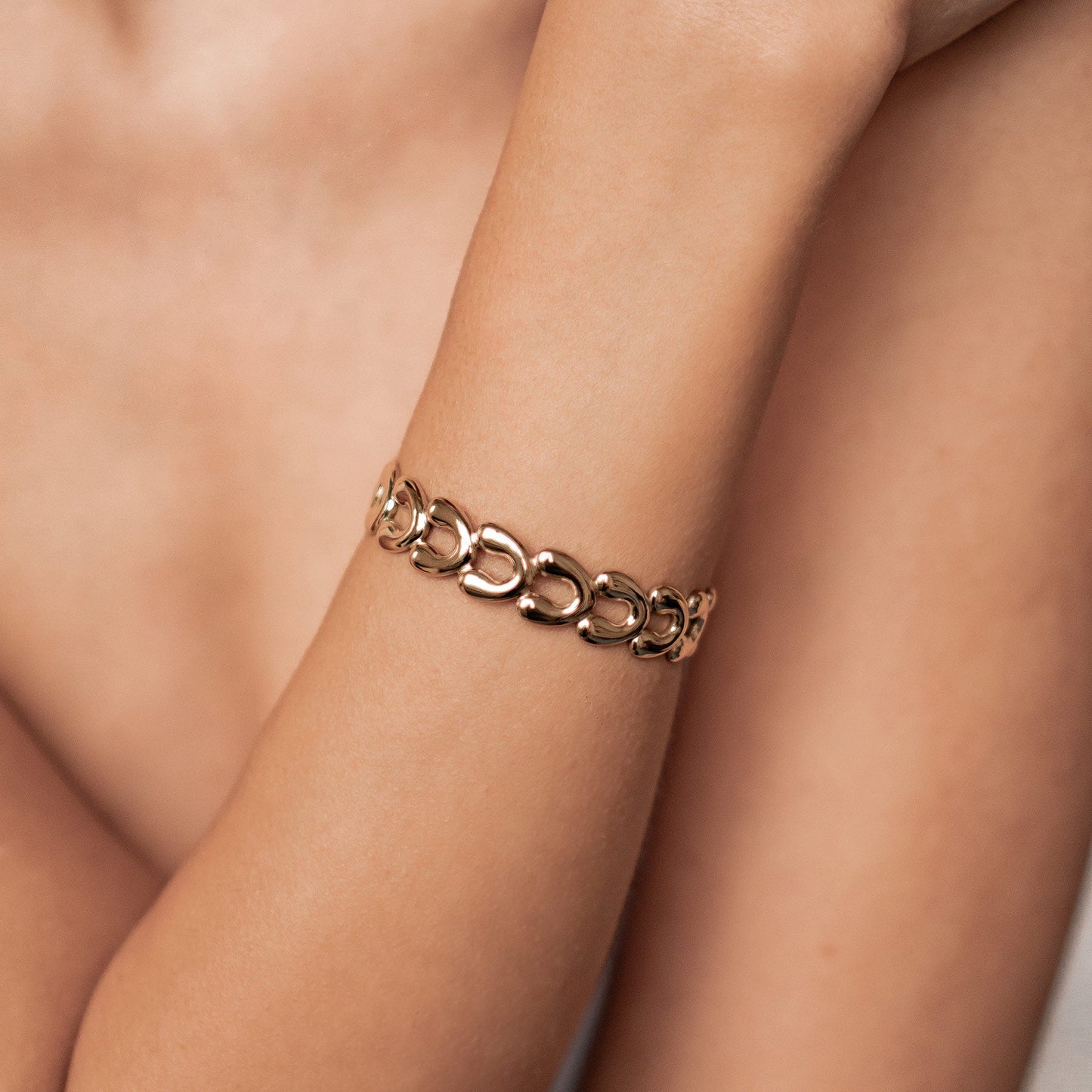 De Petal Link Open Cuff