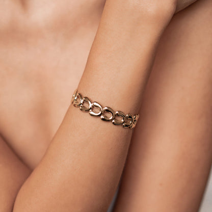 De Petal Link Open Cuff