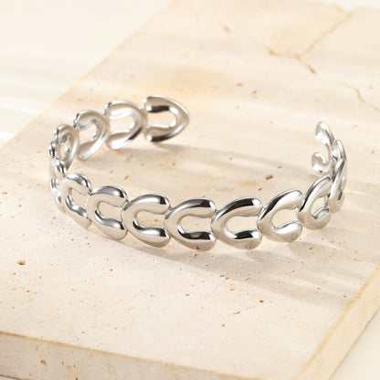 De Petal Link Open Cuff