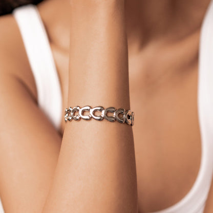 De Petal Link Open Cuff