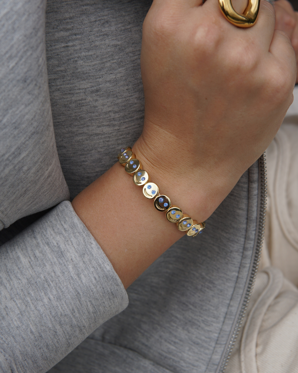 De Smiley Bleu Armband