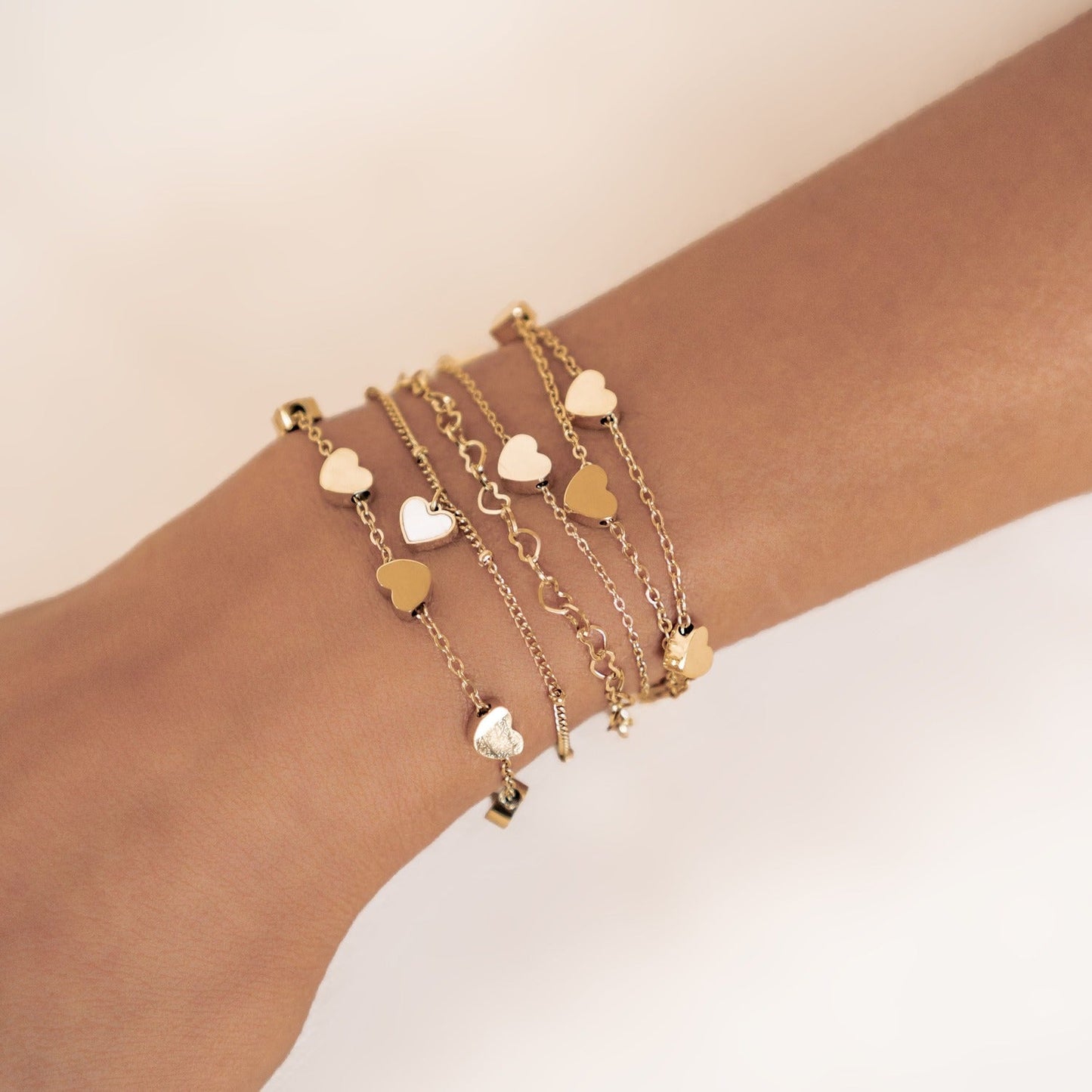 De Shell Heart Armband