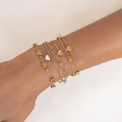 De Shell Heart Armband