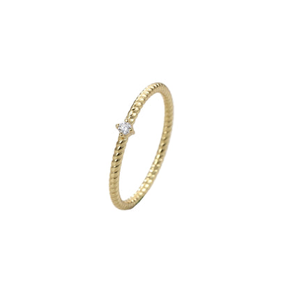 De Gemstone Twist Ring