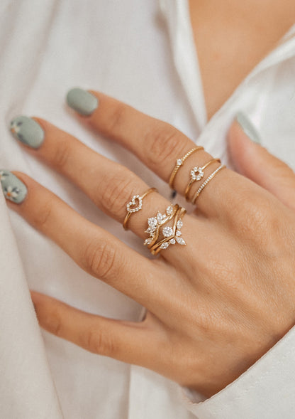 De Gemstone Twist Ring