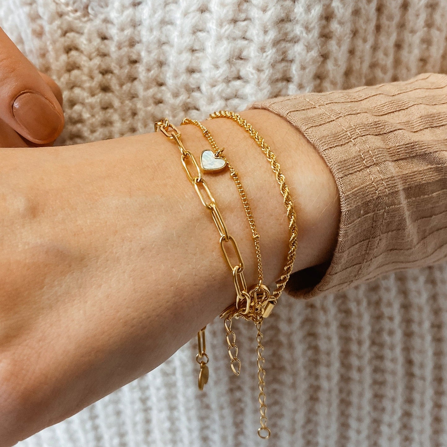 De Shell Heart Armband