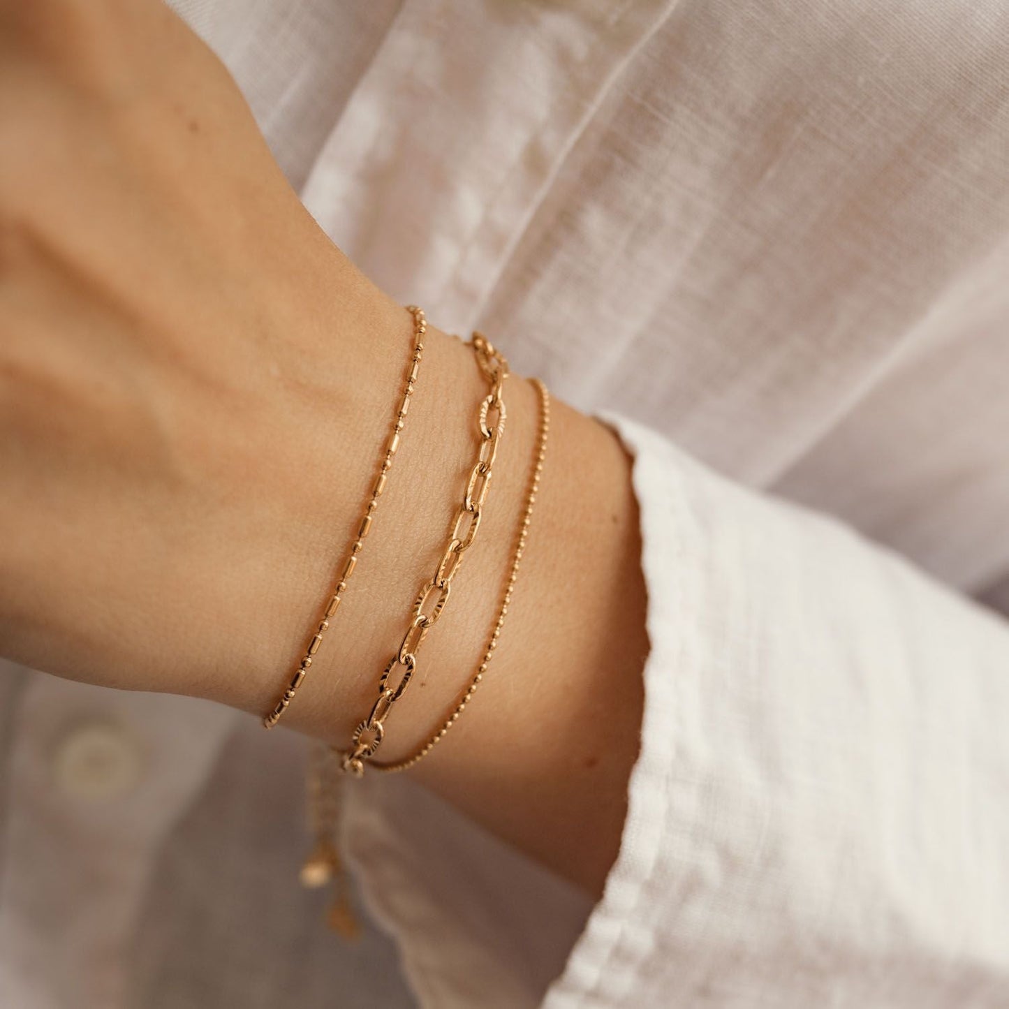 De Golden Link Glow Armband